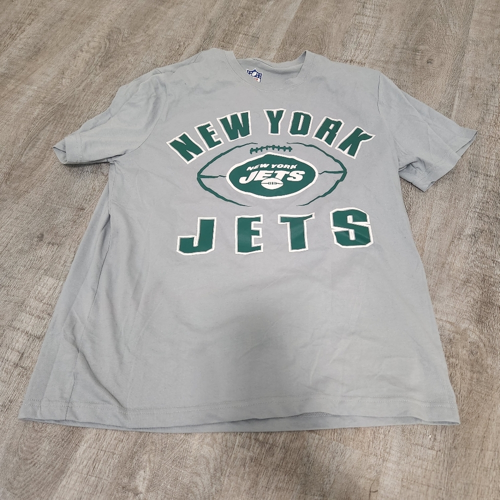 NFL New York Jets Gray Shirt Sleeve T-shirt Size Large